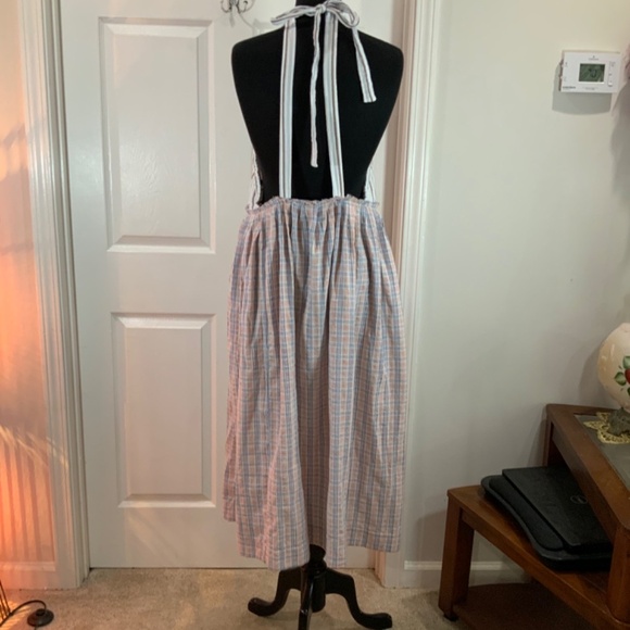 Free People Color Theory Boho Halter Cotton Pink Midi Dress Size Medium - Picture 8 of 13